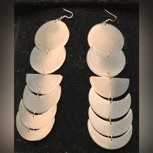 Acrylic moon phases earrings